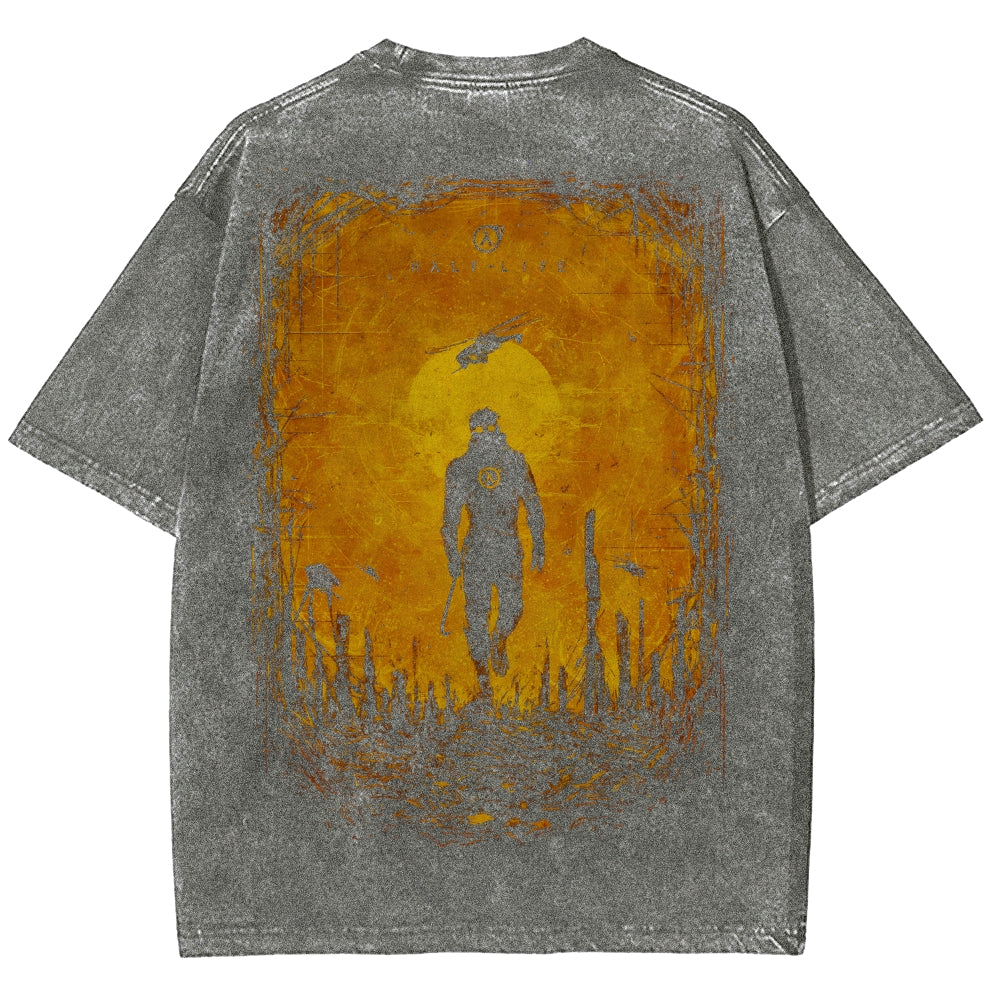 Half Life Unisex Fit Washed T-Shirt 2510010176