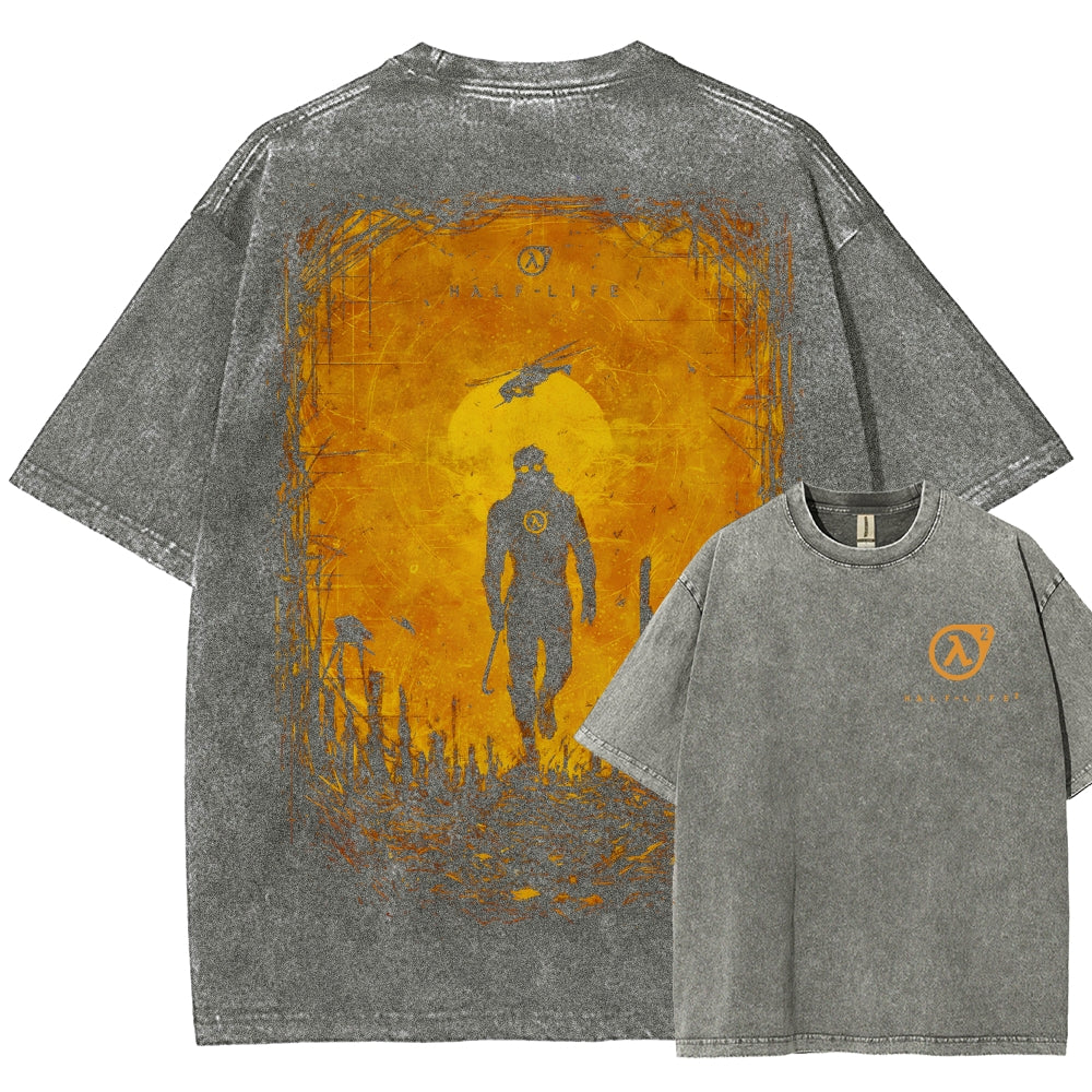 Half Life Unisex Fit Washed T-Shirt 2510010176