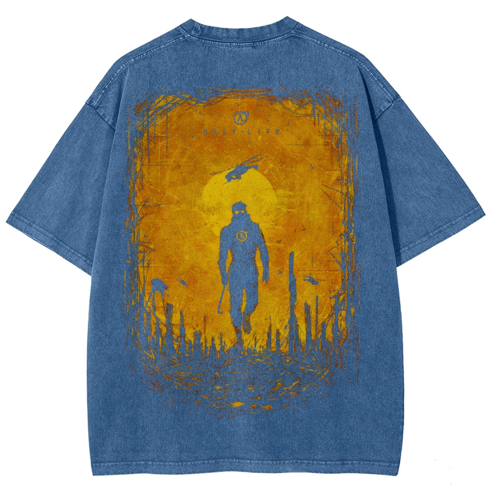 Half Life Unisex Fit Washed T-Shirt 2510010176