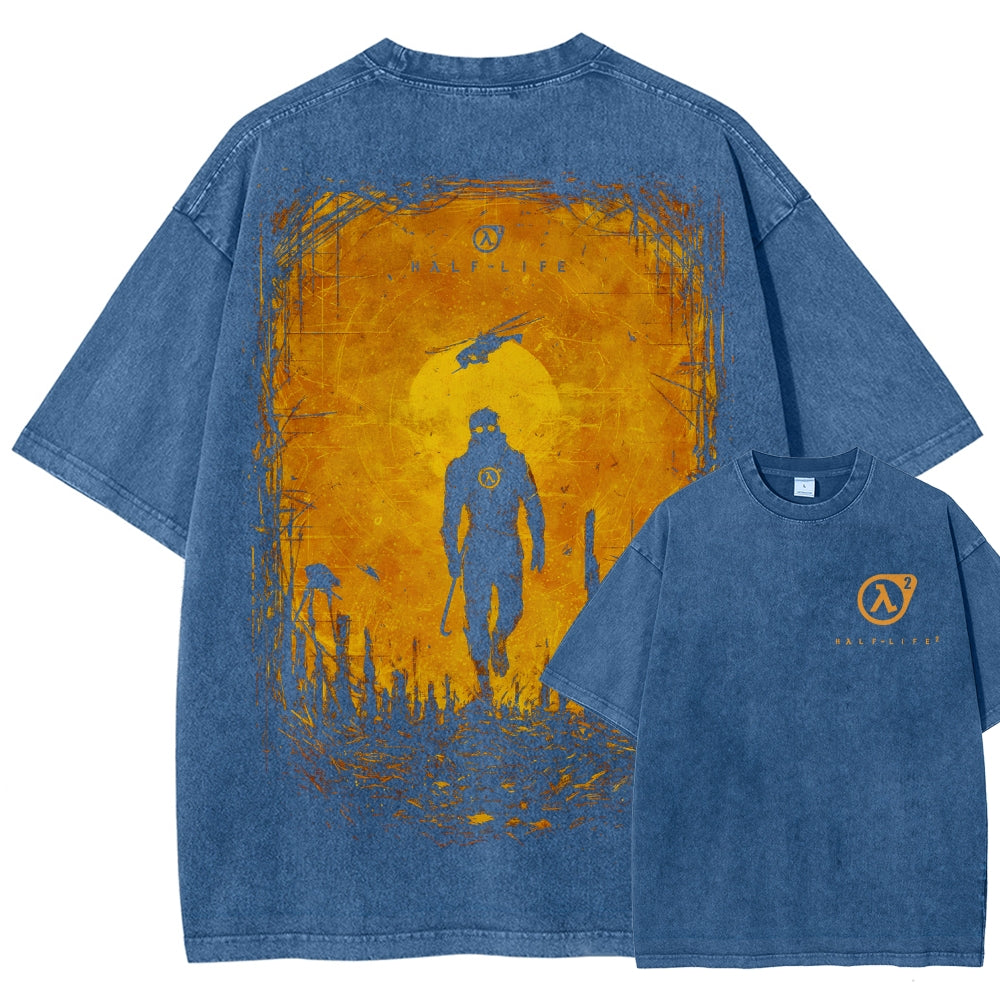 Half Life Unisex Fit Washed T-Shirt 2510010176