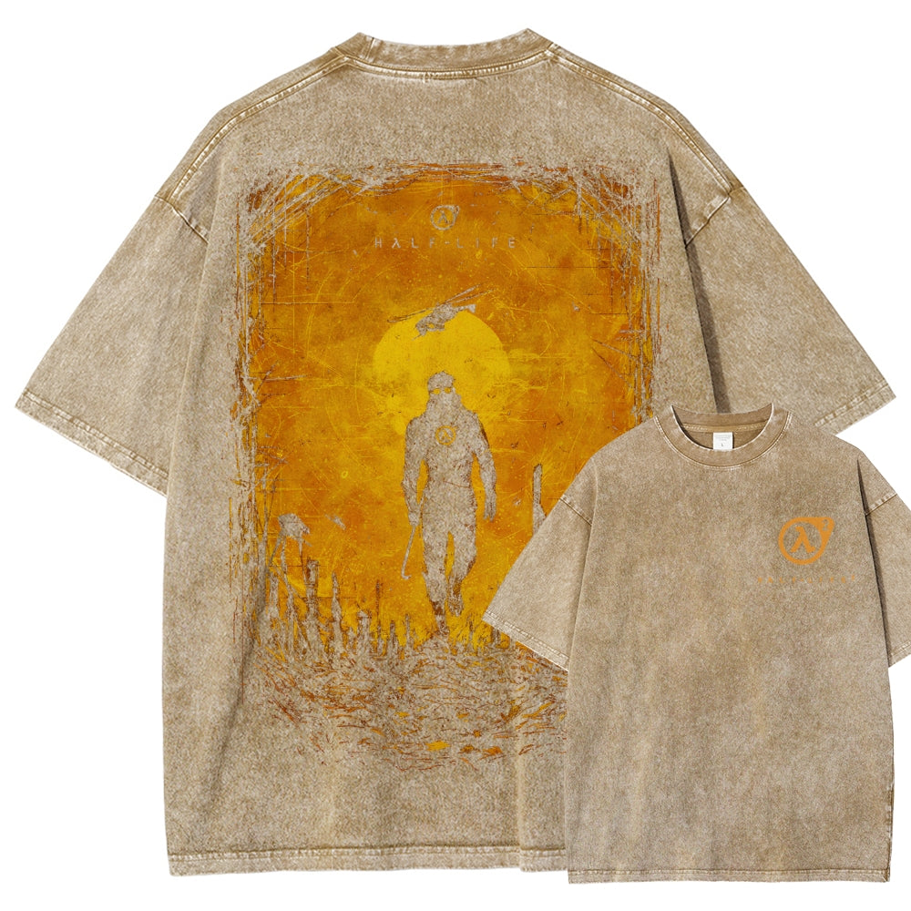 Half Life Unisex Fit Washed T-Shirt 2510010176