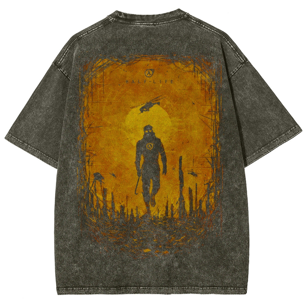Half Life Unisex Fit Washed T-Shirt 2510010176