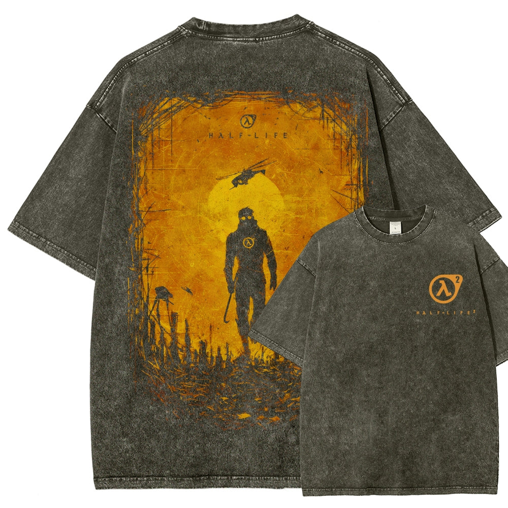 Half Life Unisex Fit Washed T-Shirt 2510010176