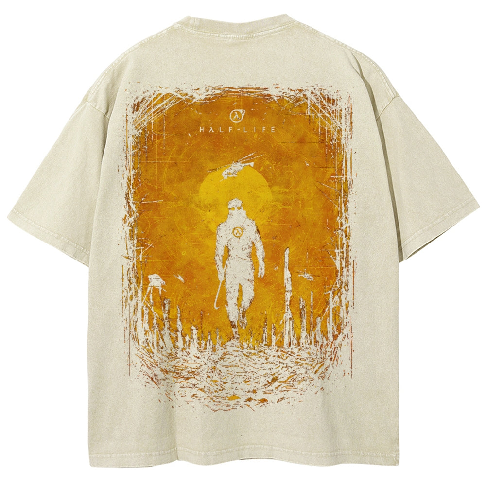 Half Life Unisex Fit Washed T-Shirt 2510010176