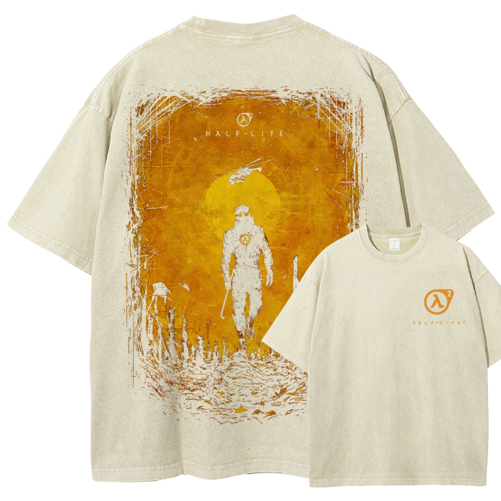 Half Life Unisex Fit Washed T-Shirt 2510010176