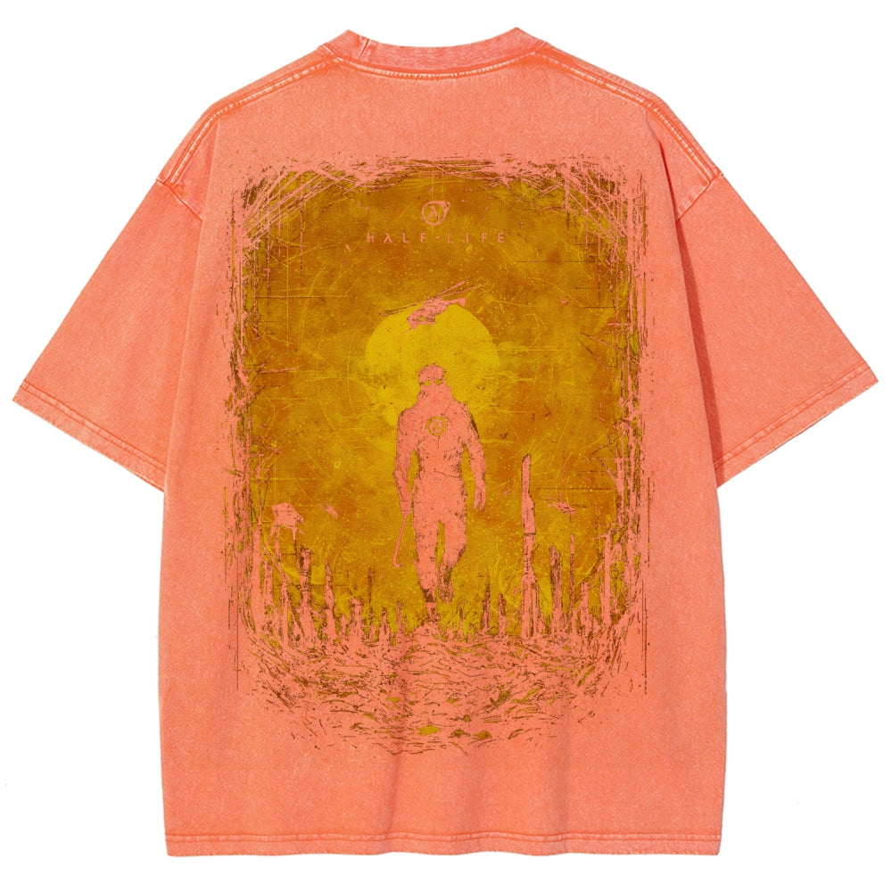 Half Life Unisex Fit Washed T-Shirt 2510010176