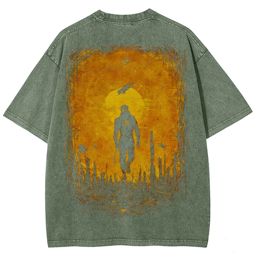 Half Life Unisex Fit Washed T-Shirt 2510010176