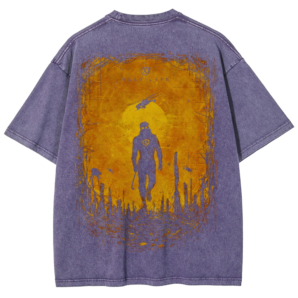 Half Life Unisex Fit Washed T-Shirt 2510010176
