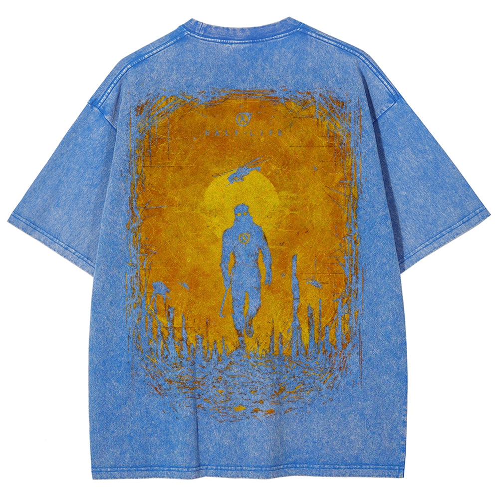 Half Life Unisex Fit Washed T-Shirt 2510010176