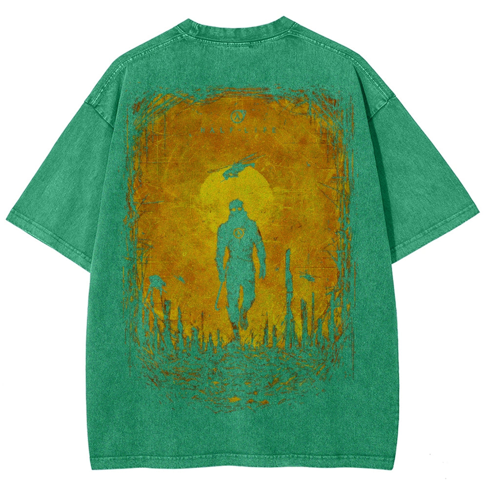Half Life Unisex Fit Washed T-Shirt 2510010176