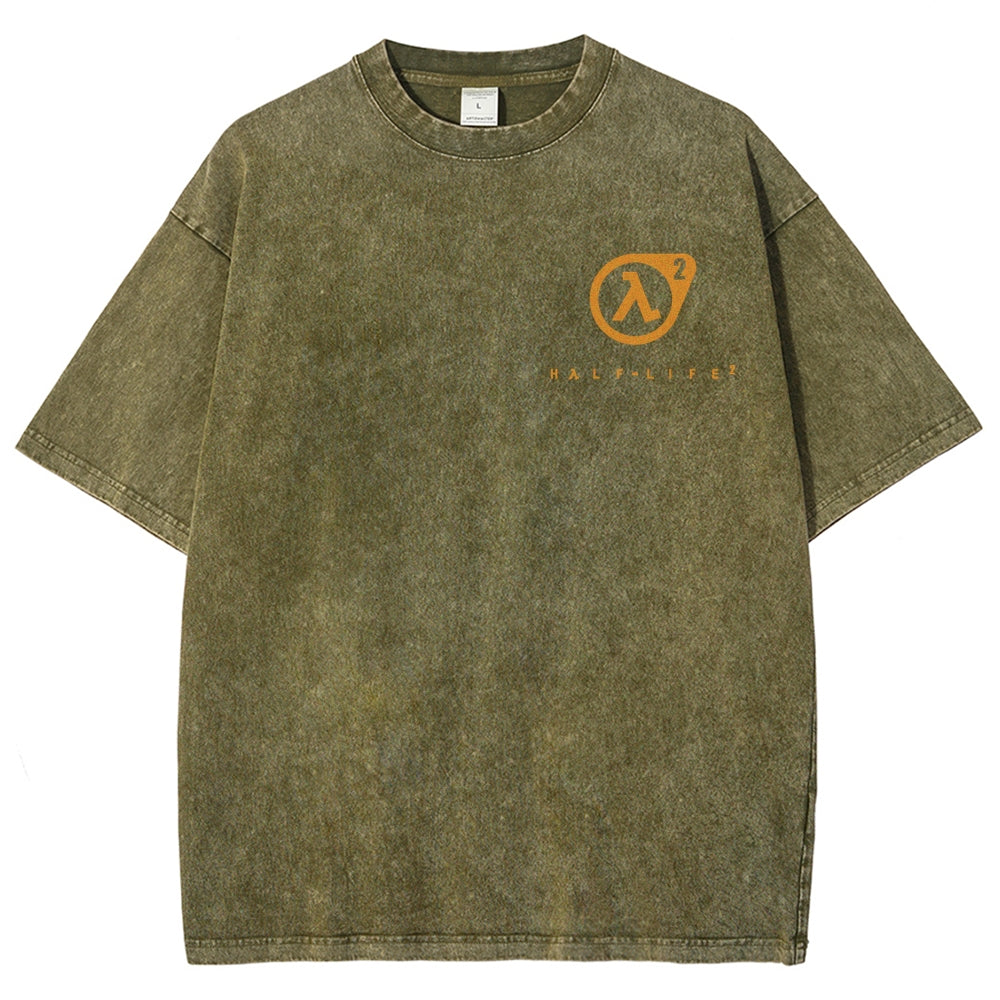 Half Life Unisex Fit Washed T-Shirt 2510010176