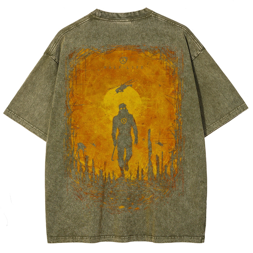 Half Life Unisex Fit Washed T-Shirt 2510010176