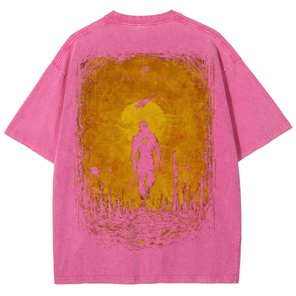 Half Life Unisex Fit Washed T-Shirt 2510010176