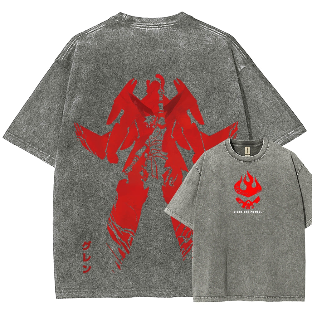 Gurren lagann Tengen Toppa Unisex Fit Washed T-Shirt 2510011919