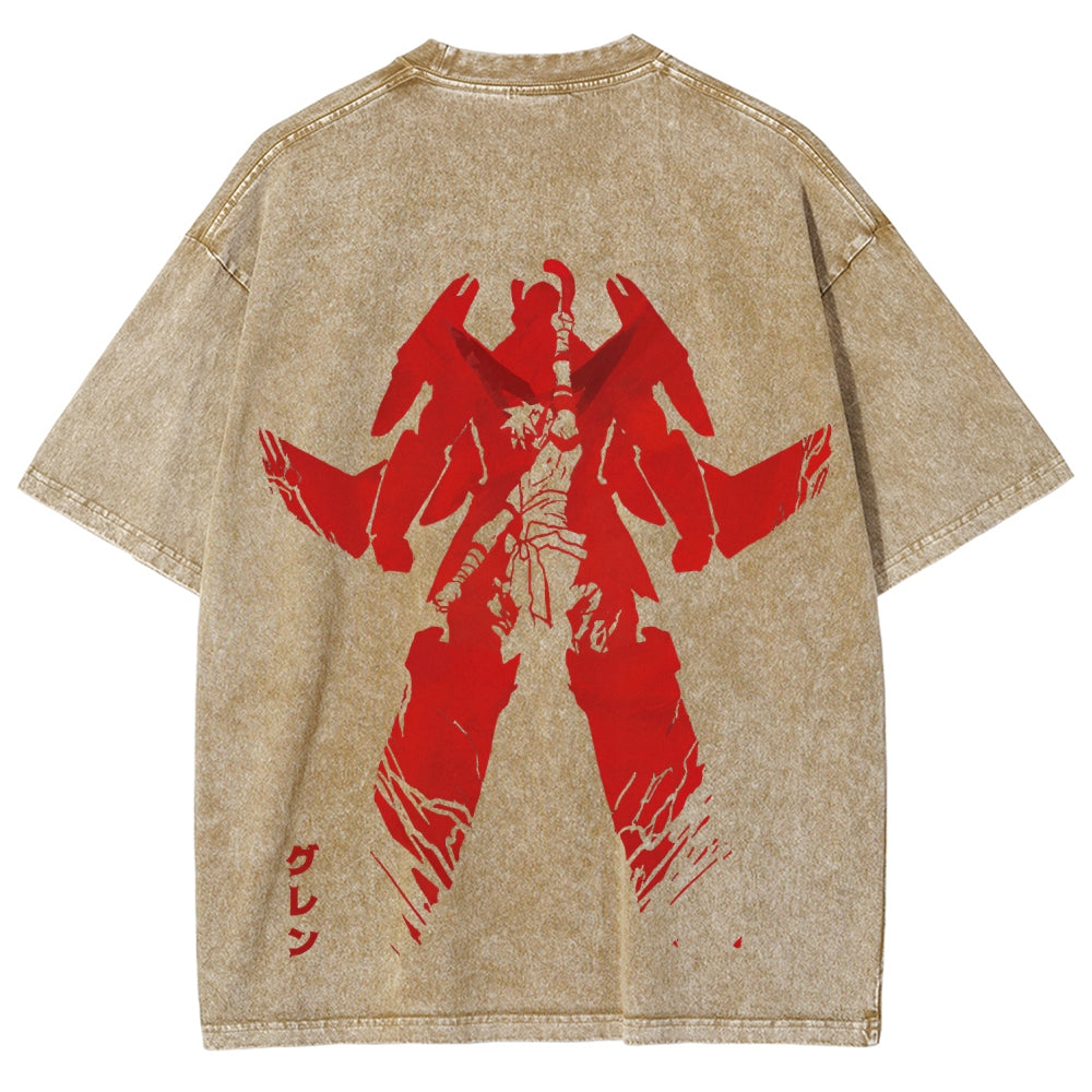 Gurren lagann Tengen Toppa Unisex Fit Washed T-Shirt 2510011919