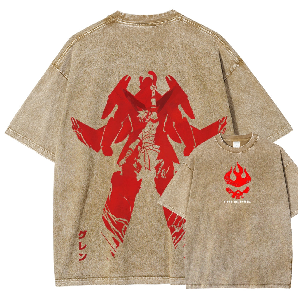 Gurren lagann Tengen Toppa Unisex Fit Washed T-Shirt 2510011919