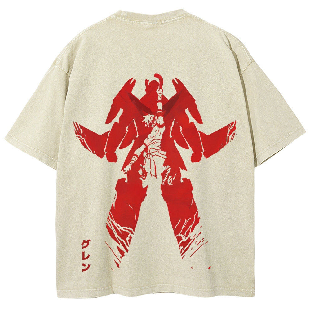 Gurren lagann Tengen Toppa Unisex Fit Washed T-Shirt 2510011919