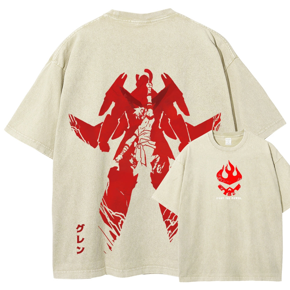 Gurren lagann Tengen Toppa Unisex Fit Washed T-Shirt 2510011919