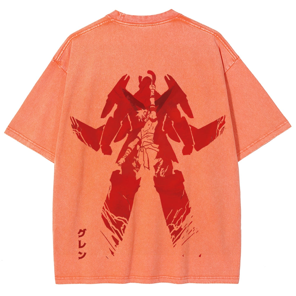 Gurren lagann Tengen Toppa Unisex Fit Washed T-Shirt 2510011919