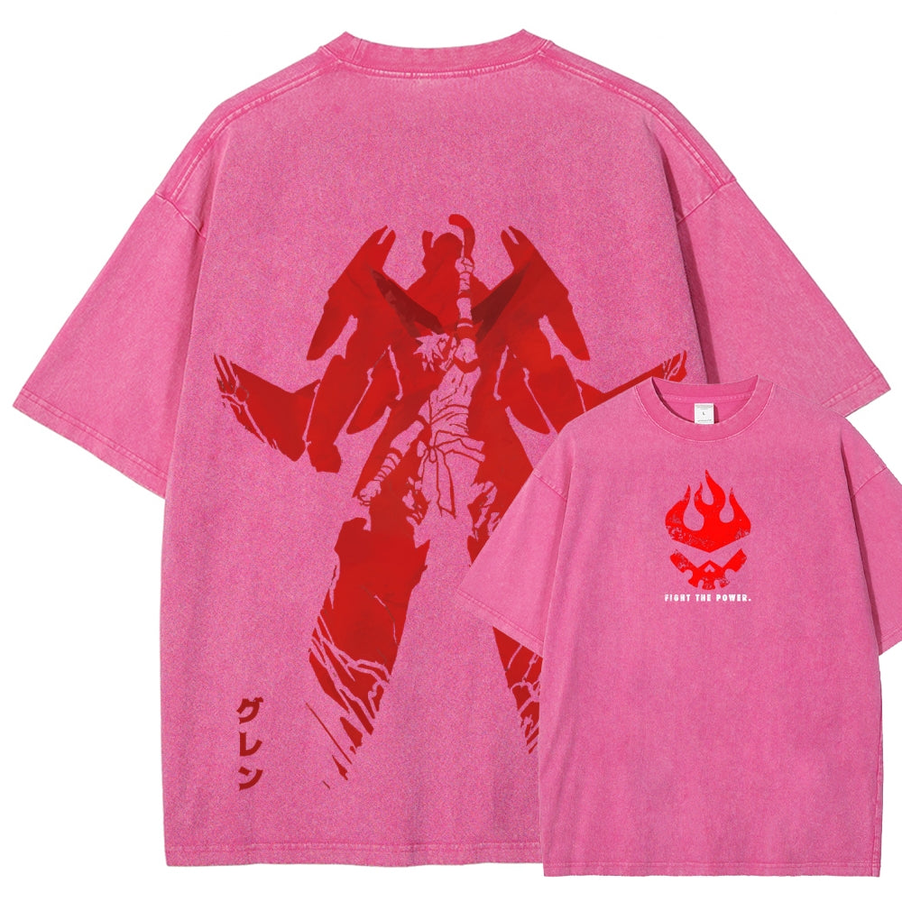 Gurren lagann Tengen Toppa Unisex Fit Washed T-Shirt 2510011919