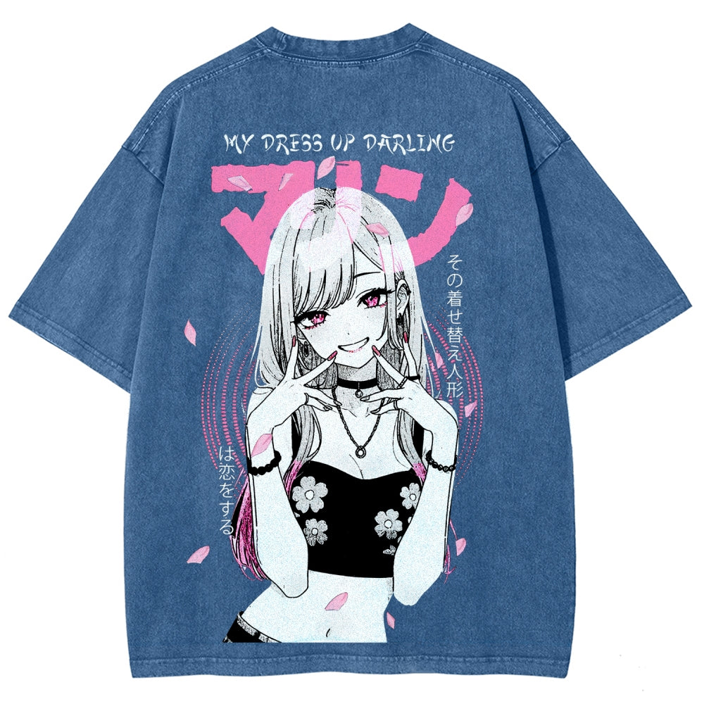 My Dress-Up Darling Marin Kitagawa Unisex Fit Washed T-Shirt 2510015286