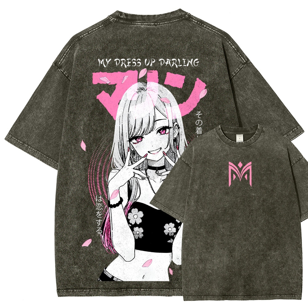 My Dress-Up Darling Marin Kitagawa Unisex Fit Washed T-Shirt 2510015286