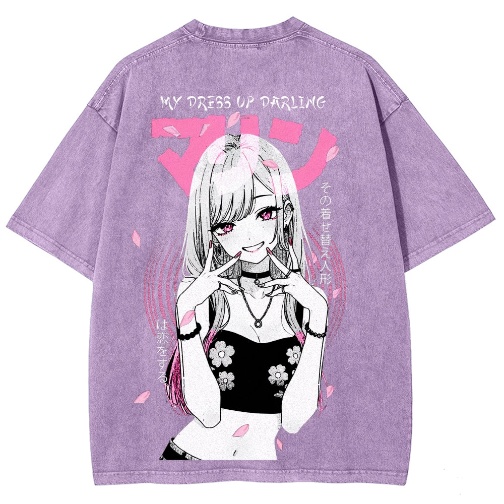 My Dress-Up Darling Marin Kitagawa Unisex Fit Washed T-Shirt 2510015286