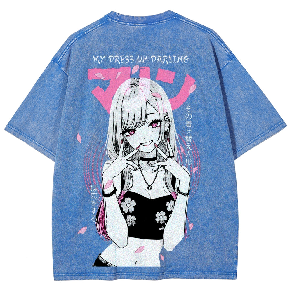 My Dress-Up Darling Marin Kitagawa Unisex Fit Washed T-Shirt 2510015286