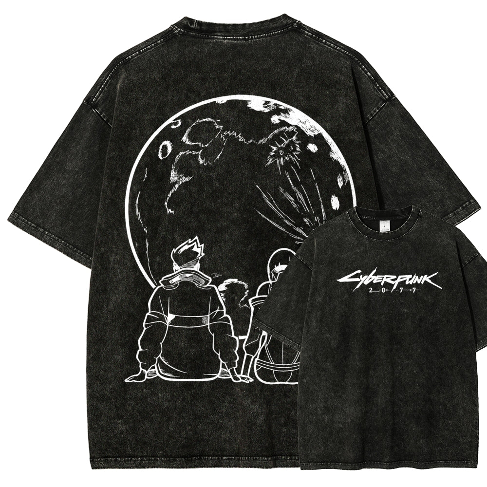 Cyberpunk Unisex Fit Washed T-Shirt 2511003353