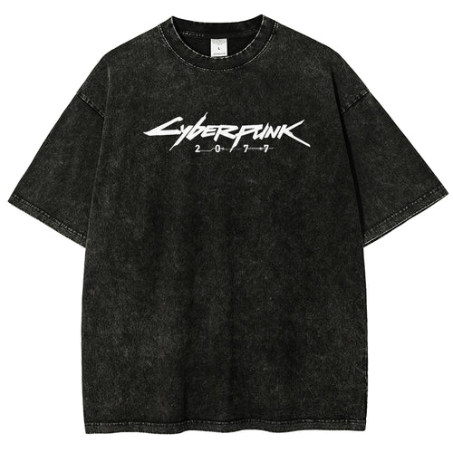 Cyberpunk Unisex Fit Washed T-Shirt 2511003353