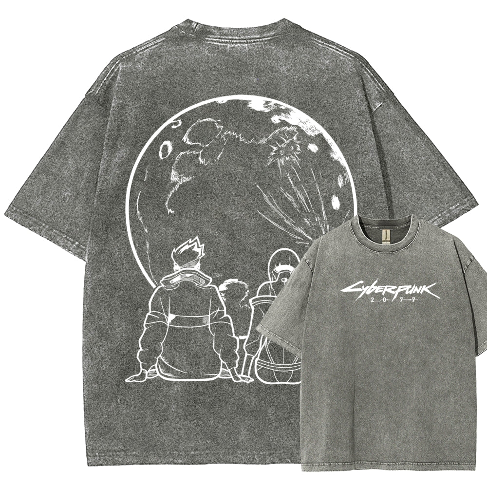 Cyberpunk Unisex Fit Washed T-Shirt 2511003353