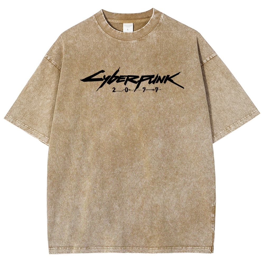 Cyberpunk Unisex Fit Washed T-Shirt 2511003353