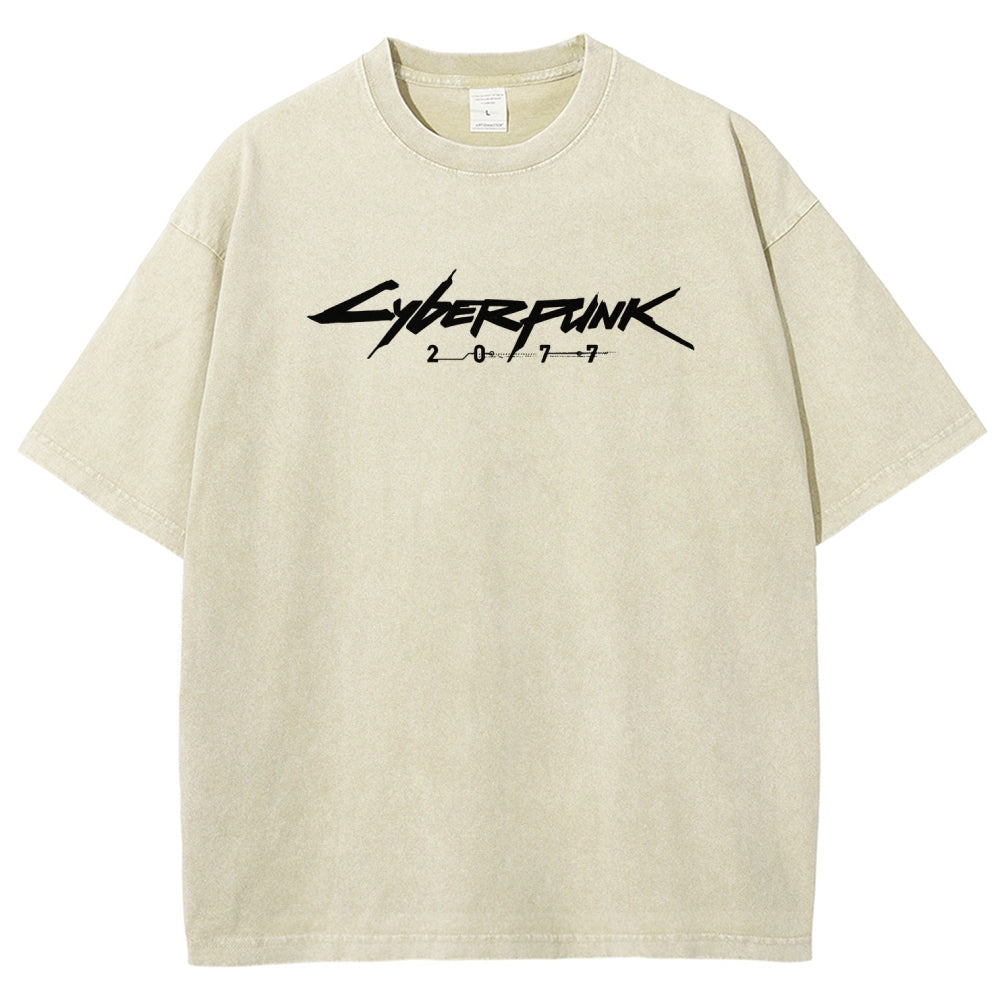 Cyberpunk Unisex Fit Washed T-Shirt 2511003353