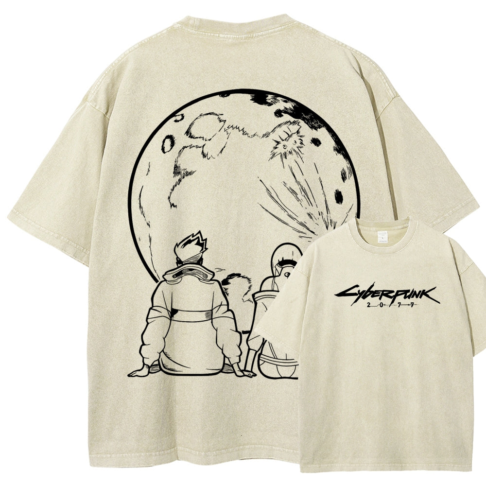 Cyberpunk Unisex Fit Washed T-Shirt 2511003353