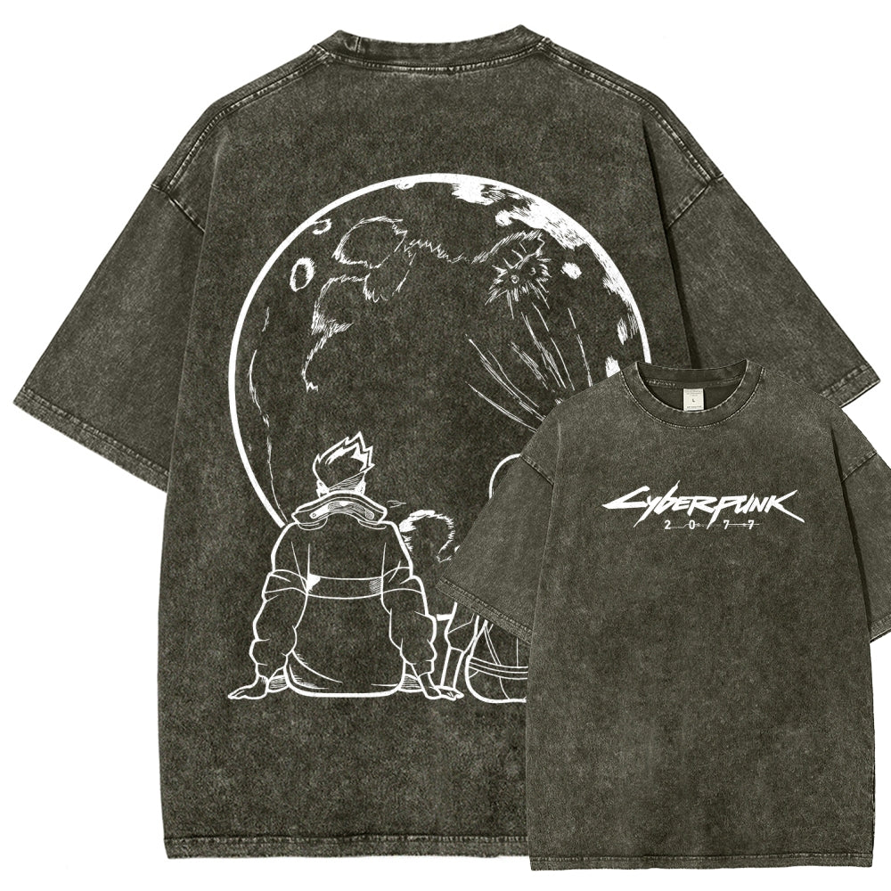 Cyberpunk Unisex Fit Washed T-Shirt 2511003353