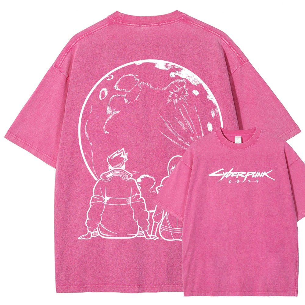 Cyberpunk Unisex Fit Washed T-Shirt 2511003353
