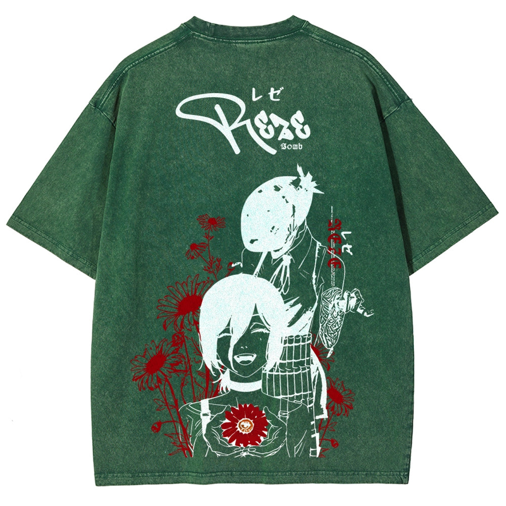 Chainsaw Man Unisex Fit Washed T-Shirt 2511004263