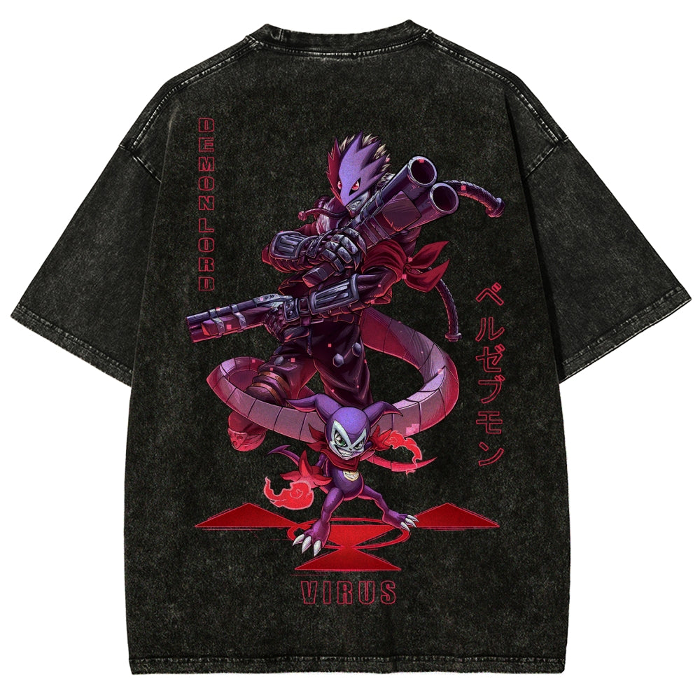 Digimon Unisex Fit Washed T-Shirt 2511005919