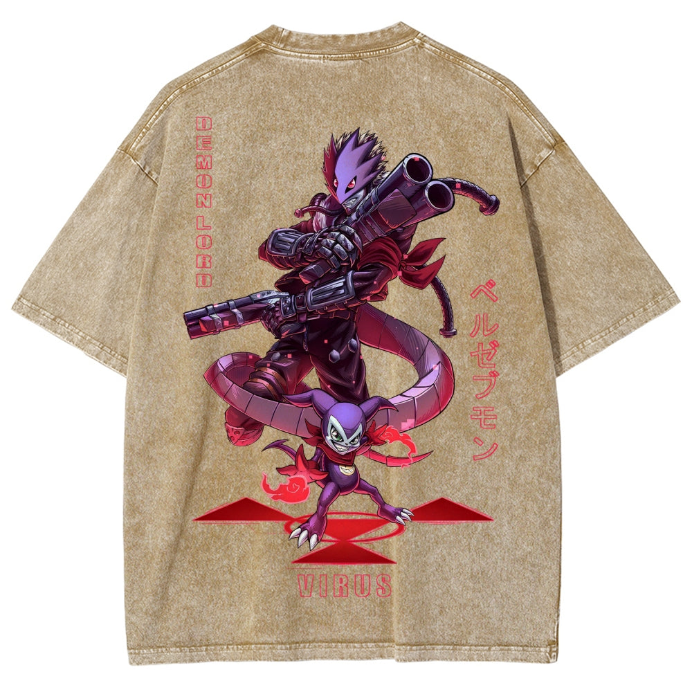 Digimon Unisex Fit Washed T-Shirt 2511005919
