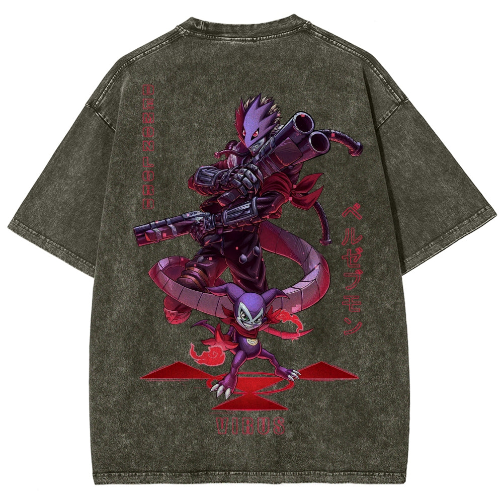 Digimon Unisex Fit Washed T-Shirt 2511005919