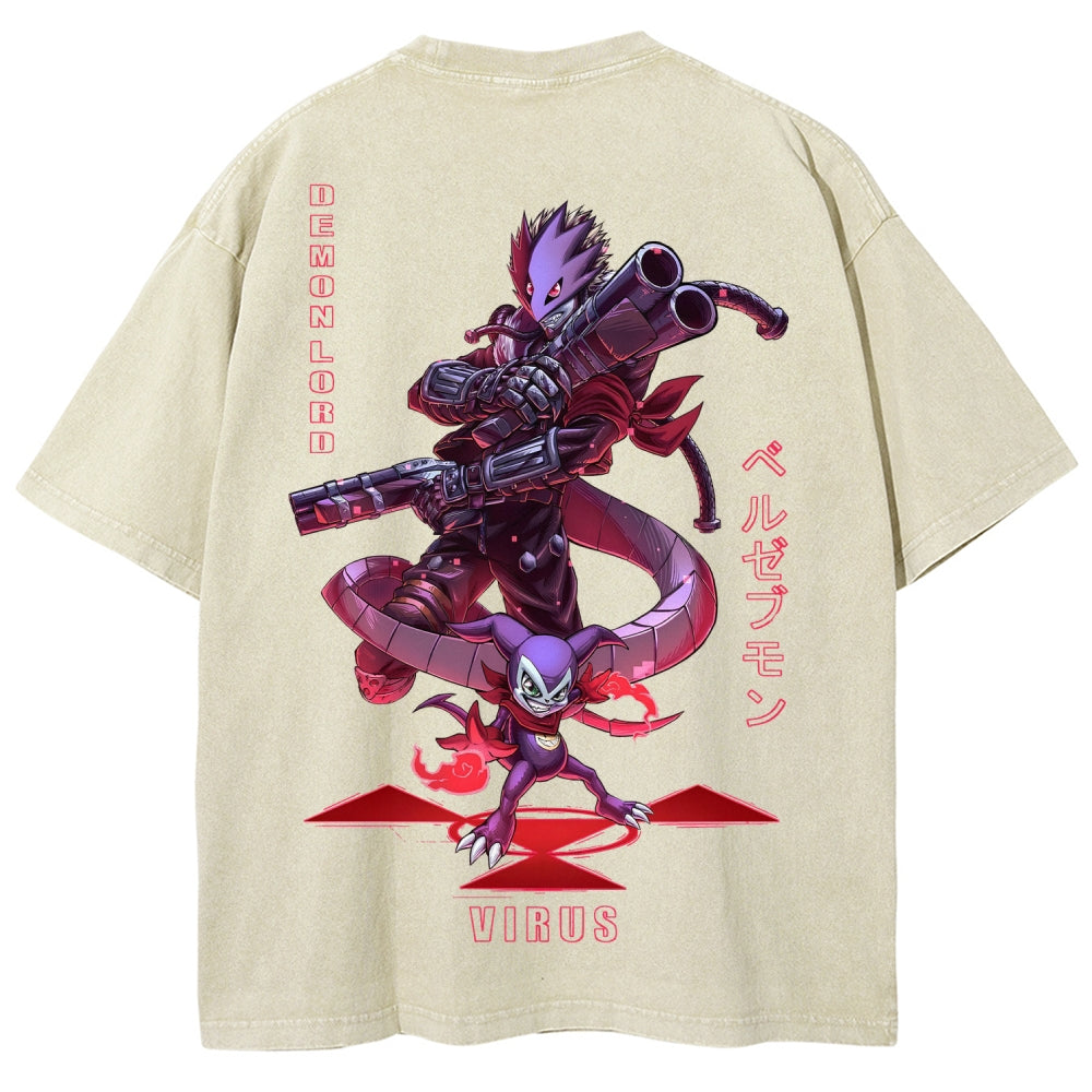 Digimon Unisex Fit Washed T-Shirt 2511005919