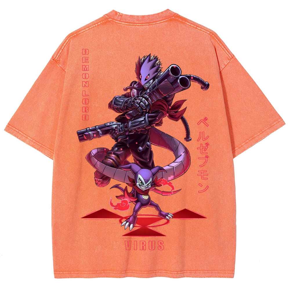 Digimon Unisex Fit Washed T-Shirt 2511005919