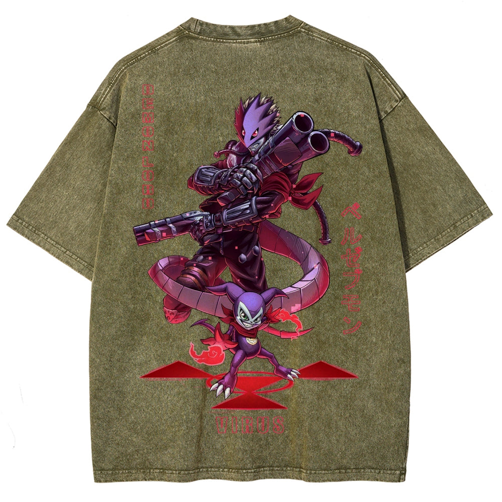 Digimon Unisex Fit Washed T-Shirt 2511005919