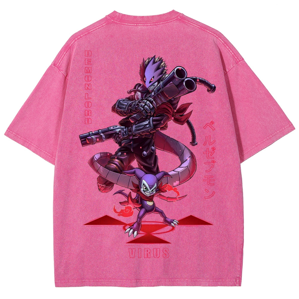 Digimon Unisex Fit Washed T-Shirt 2511005919