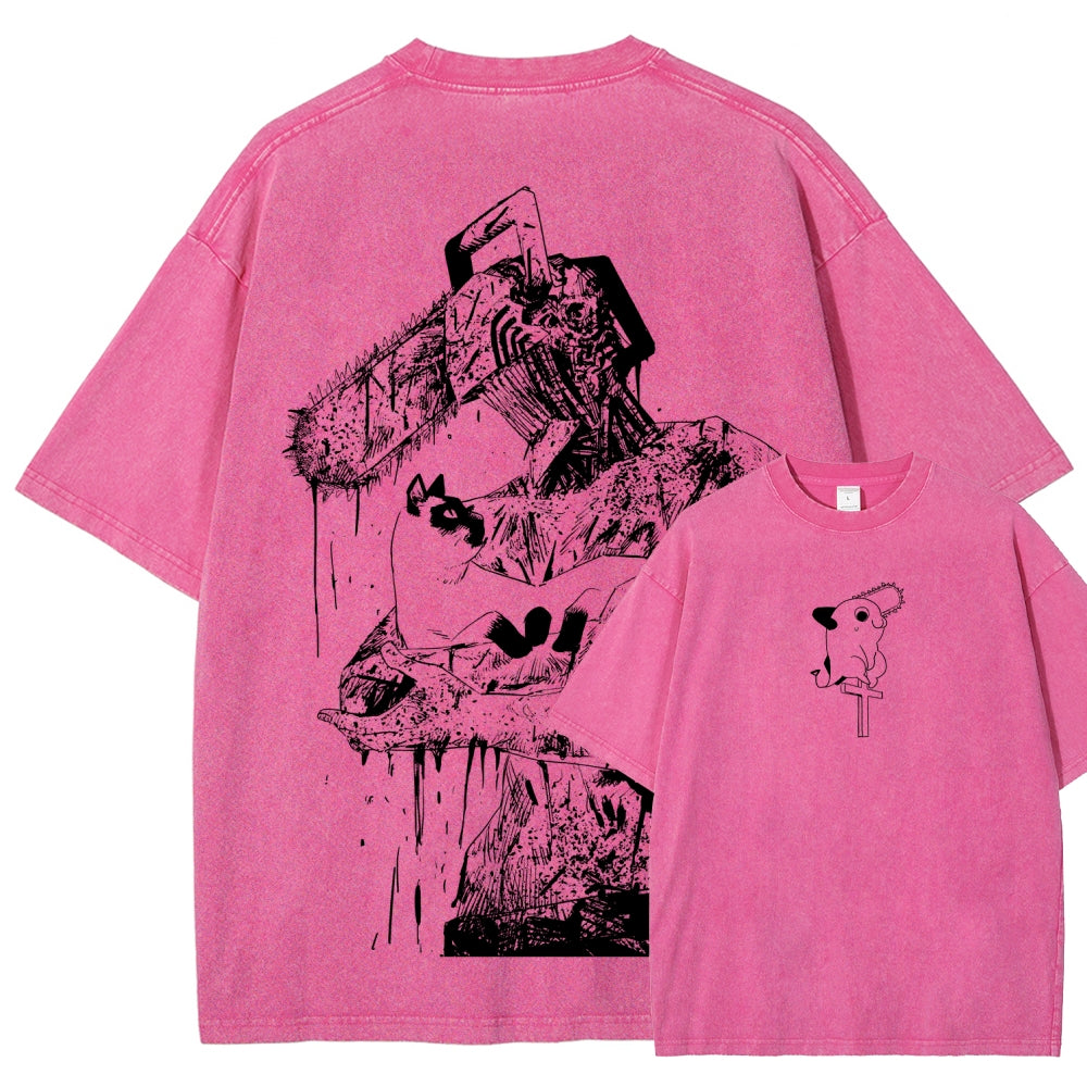 Chainsaw Man Unisex Fit Washed T-Shirt 2511007192