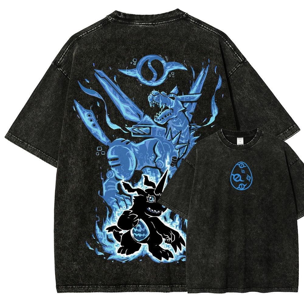 Digimon Unisex Fit Washed T-Shirt 2511008417