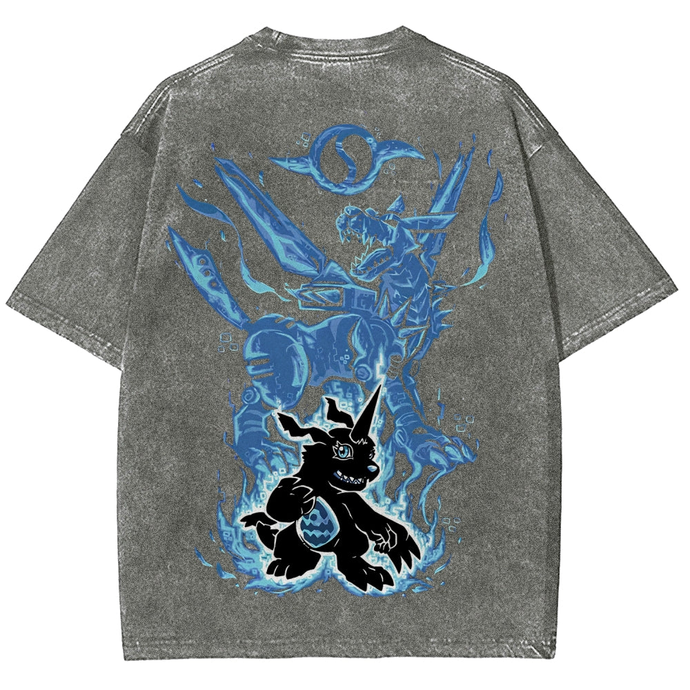 Digimon Unisex Fit Washed T-Shirt 2511008417