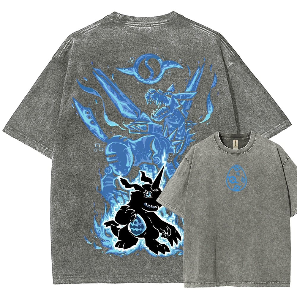 Digimon Unisex Fit Washed T-Shirt 2511008417
