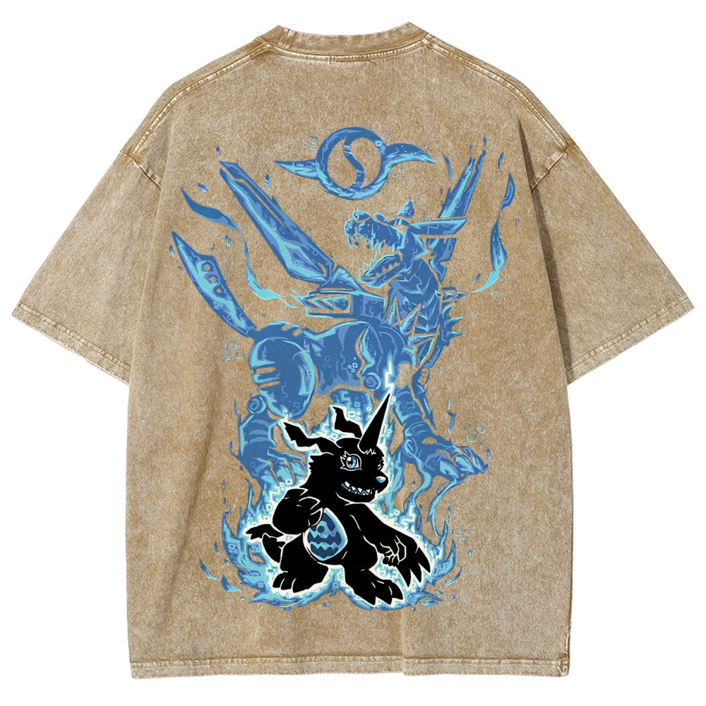 Digimon Unisex Fit Washed T-Shirt 2511008417