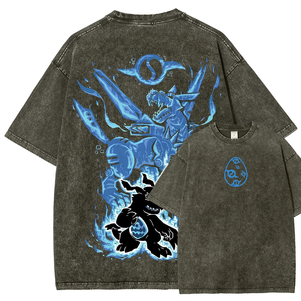 Digimon Unisex Fit Washed T-Shirt 2511008417